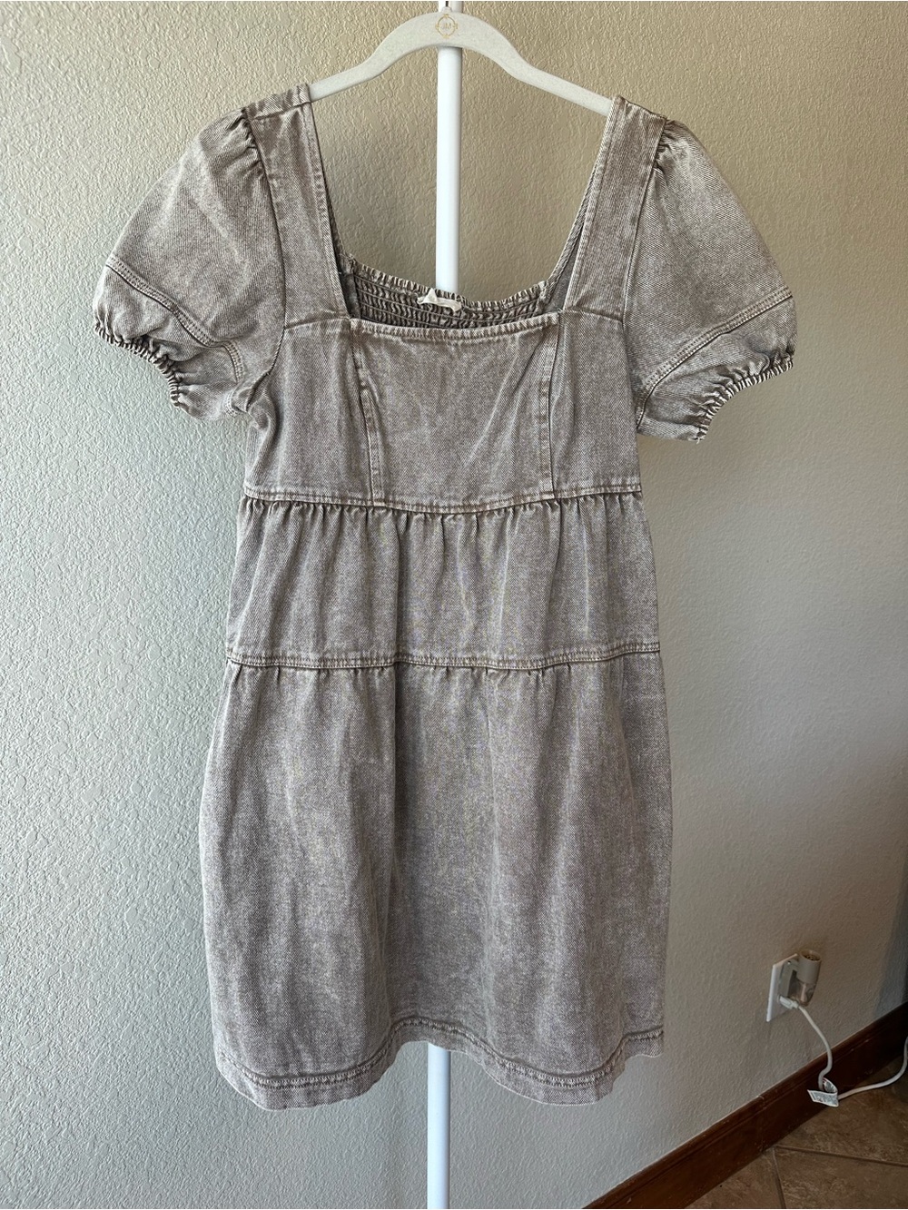 Altar’d state faded brown denim dress size medium